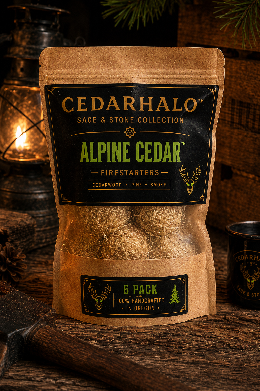 CedarHalo™ Handcrafted Fire Starters – 6 Pack